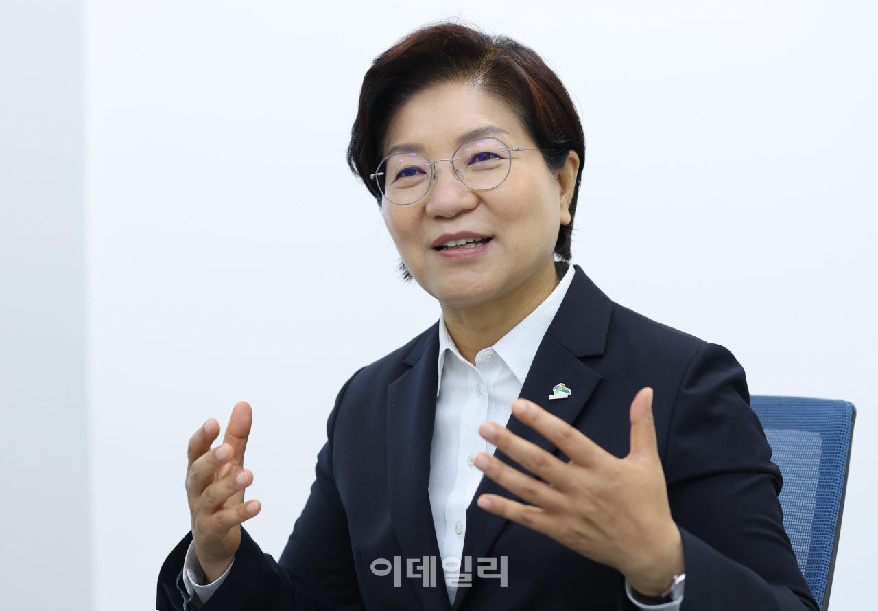 김미경 은평구청장이 서울 은평구 은평구청에서 이데일리와 인터뷰를 하고 있다. (사진= 노진환 기자)