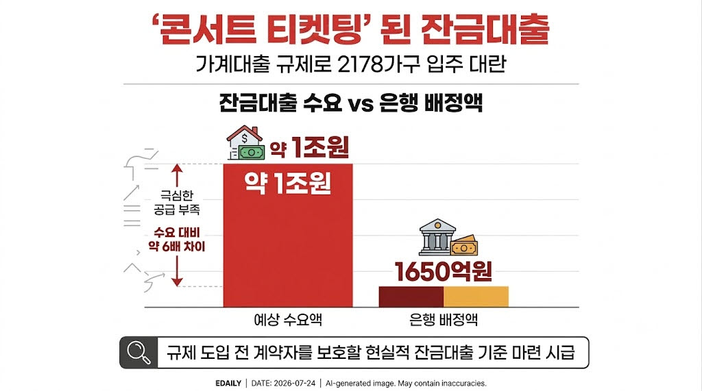 '콘서트 티켓팅' 된 잔금대출, 입주자 발동동…총량규제 제외 검토