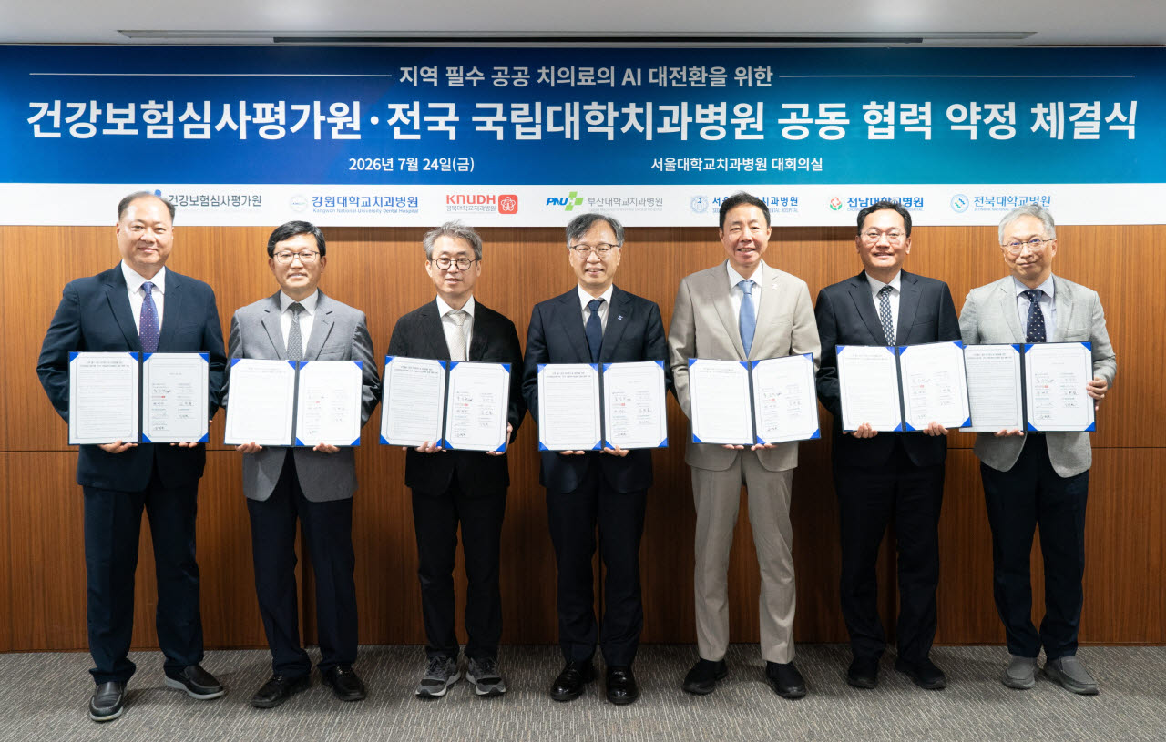 건강보험심사평가원, 서울대치과병원 및 전국 5개 국립대치과병원과 AI기반 선진 치의료 체계 구축 공동 협력 체결.