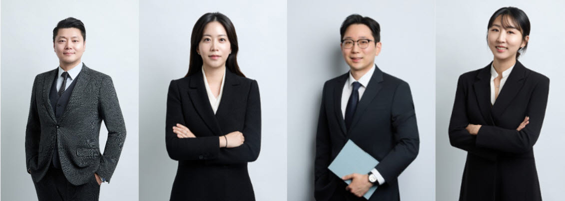 왼쪽부터 법무법인 동인 국제법무팀 주우혁 파트너변호사, 윤선아 미국변호사, 노태엽 미국변호사, 홍지현 행정사. (사진 = 법무법인 동인 제공)