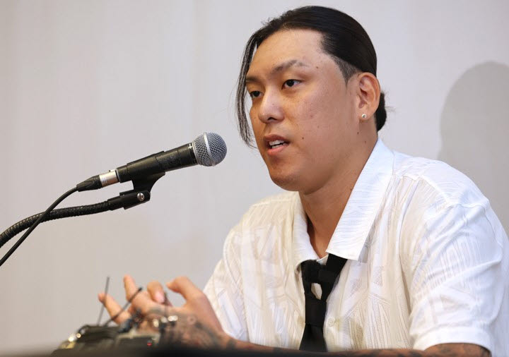 미국 진출 도전 소감을 밝히는 부산 KCC 소속 최준용. 사진=연합뉴스