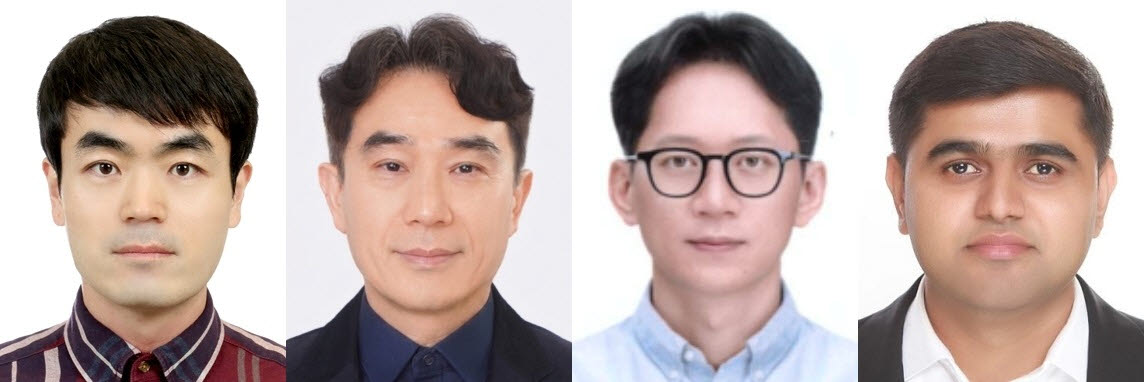왼쪽부터 황대규 책임연구원, 김대환 책임연구원, 손대호 선임전임연구원, Amanat Ali 석박통합과정생.(사진=DGIST)