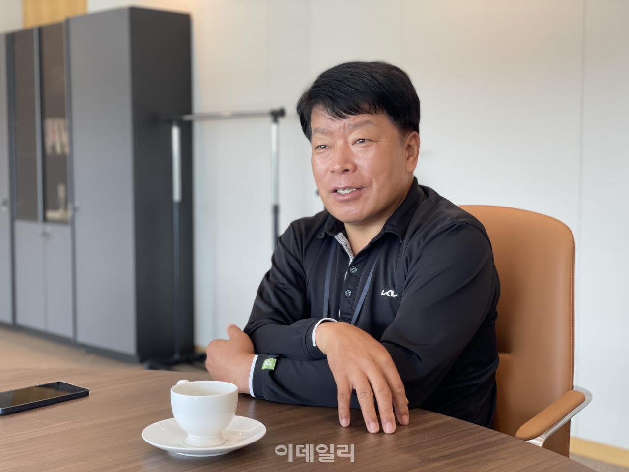 김영삼 기아 멕시코 법인장이 인터뷰하고 있다. (사진=허윤수 기자)