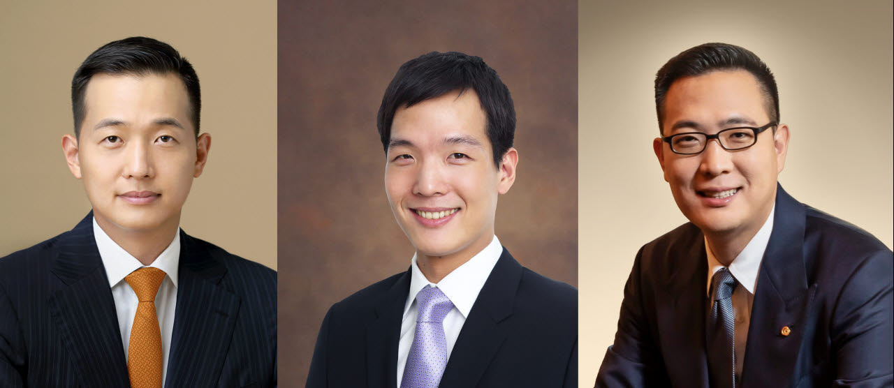 (왼쪽부터)김동관 한화그룹 수석부회장, 김동원 부회장, 김동선 사장 (사진=한화)