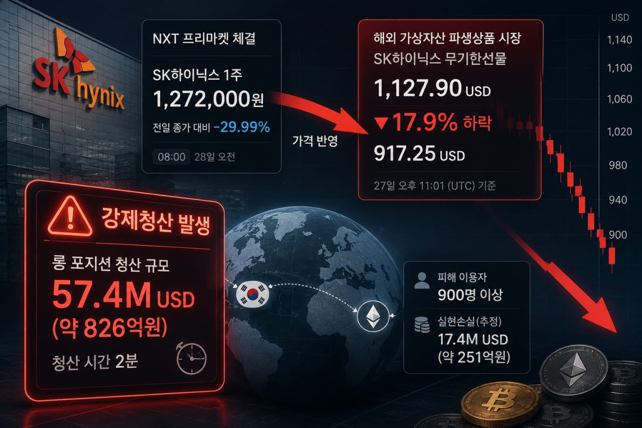 Trade.xyz SK하이닉스 무기한선물 상품 청산 과정 (사진=챗GPT)