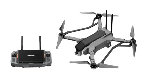 프리뉴가 제작한 군 교육용 드론 ‘PANDION Q500’과 ‘D-GCS P7’ (사진=프리뉴)