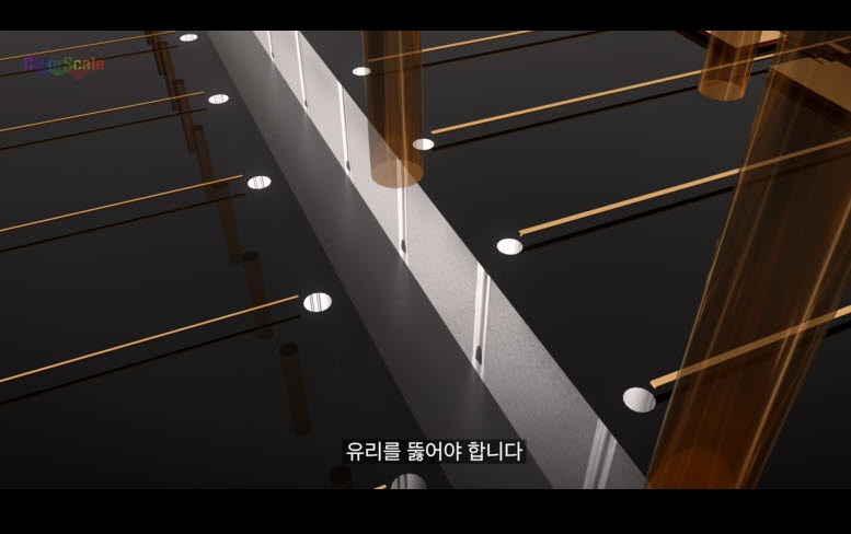 한국디스플레이산업협회가 공개한 유리기판 기술 소개 영상의 한 장면. (사진=한국디스플레이산업협회)