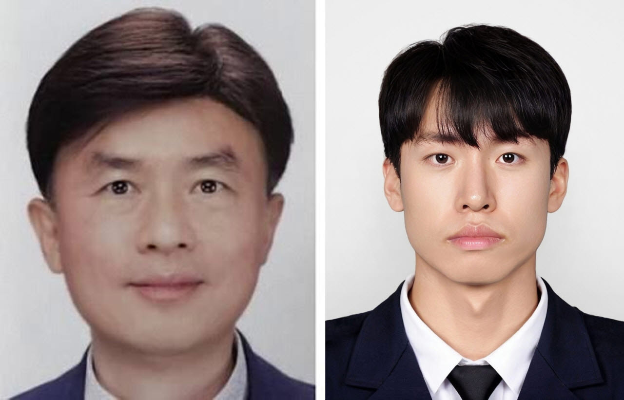 (왼쪽부터)중앙대 화학공학과 겸 지능형에너지산업융합학과의 김주헌 교수, 김상우 연구원(석사과정). (사진=중앙대)
