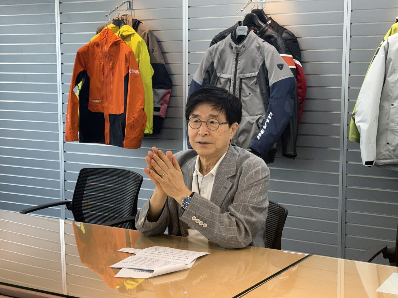 박장희 기도산업 대표가 서울 강서구에 위치한 본사에서 이데일리와 인터뷰를 진행하고 있다.