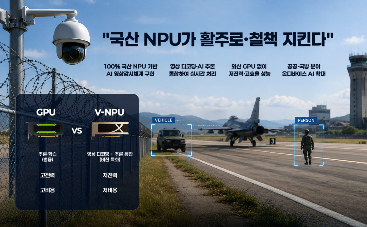 “외산 GPU 없이 활주로 지킨다”…딥엑스 국산 NPU, 공군 AI 경계감시에 첫 적용