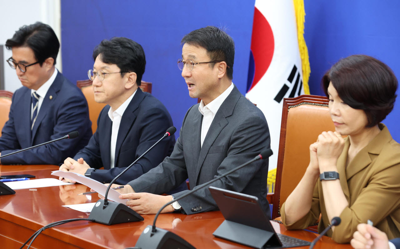 모두발언하는 한병도 더불어민주당 당대표 직무대행 겸 원내대표 (사진=노진환 이데일리 기자)