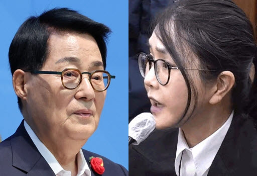 박지원 더불어민주당 의원(왼쪽)과 윤석열 전 대통령 배우자 김건희 여사 (사진=뉴스1, 서울중앙지법 제공)