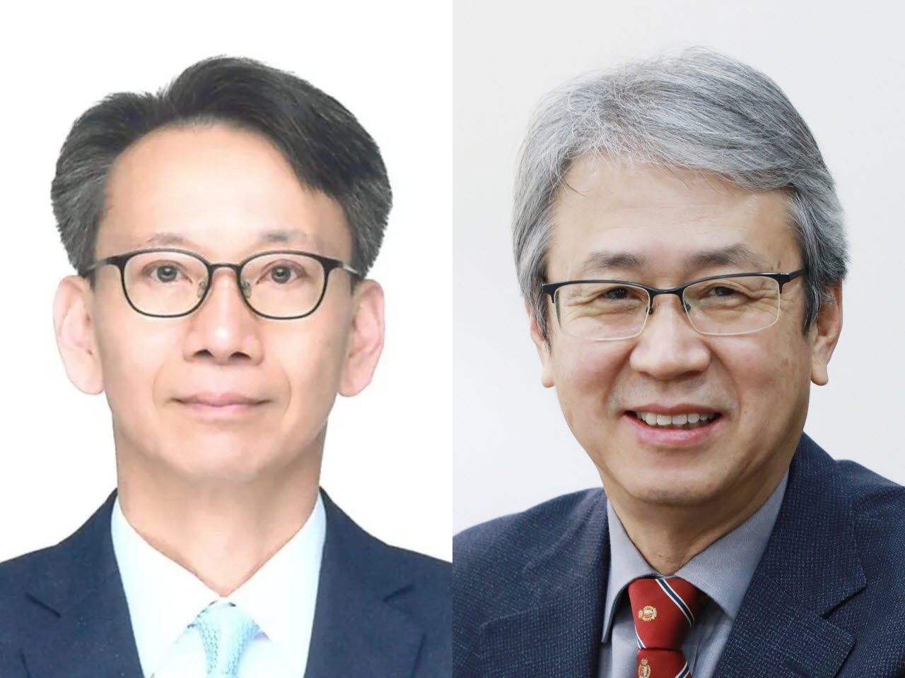 카이스트 김명수 신임 감사(왼쪽), 부설 한국과학영재학교 김도경 신임 교장. (사진=카이스트)