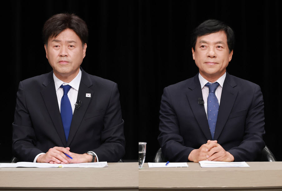 김용(좌) 후보, 이성윤(우) 후보, (사진=연합뉴스)