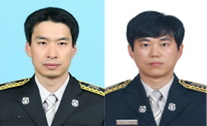 심광보(왼쪽)·임홍택 소방위.