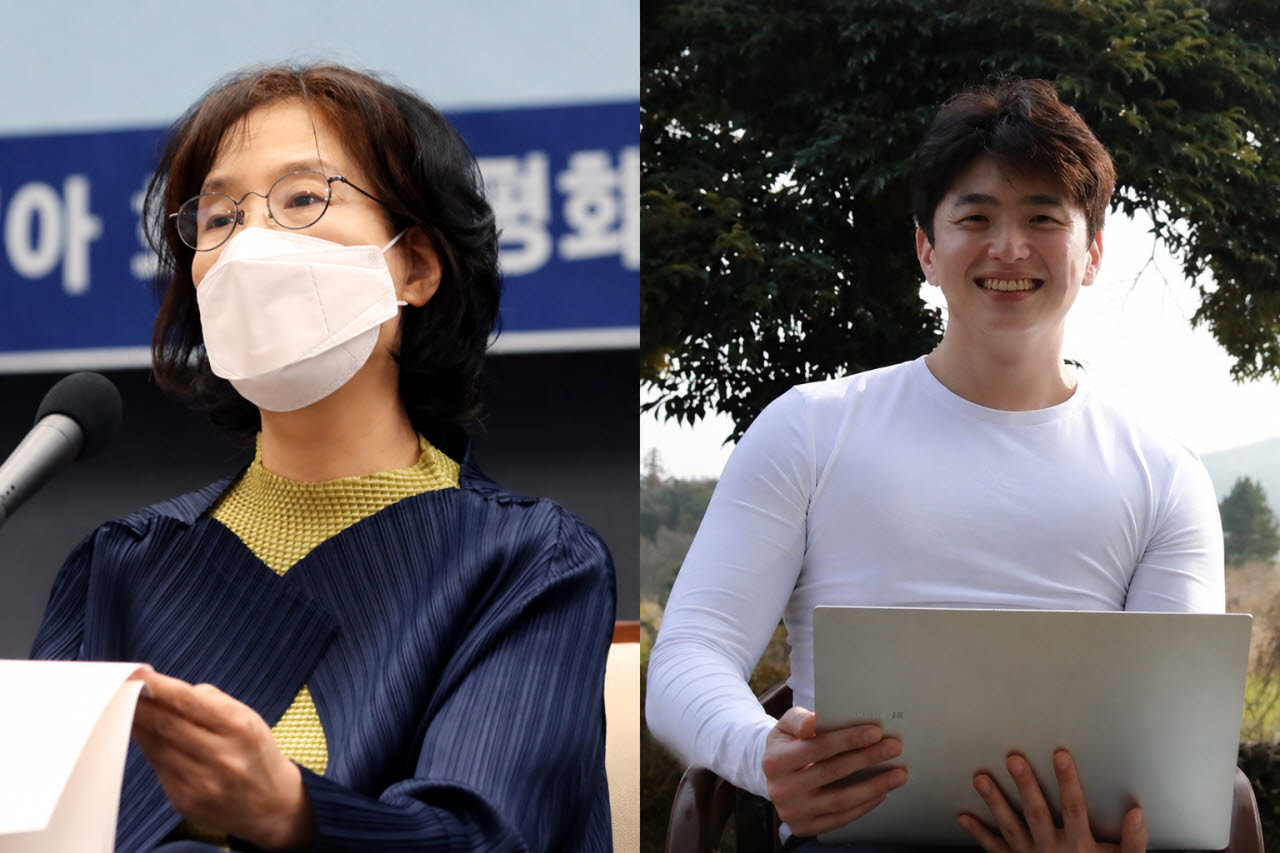 박유하 세종대 명예교수. 소설가 소재원. (사진=뉴스1, 네이버)
