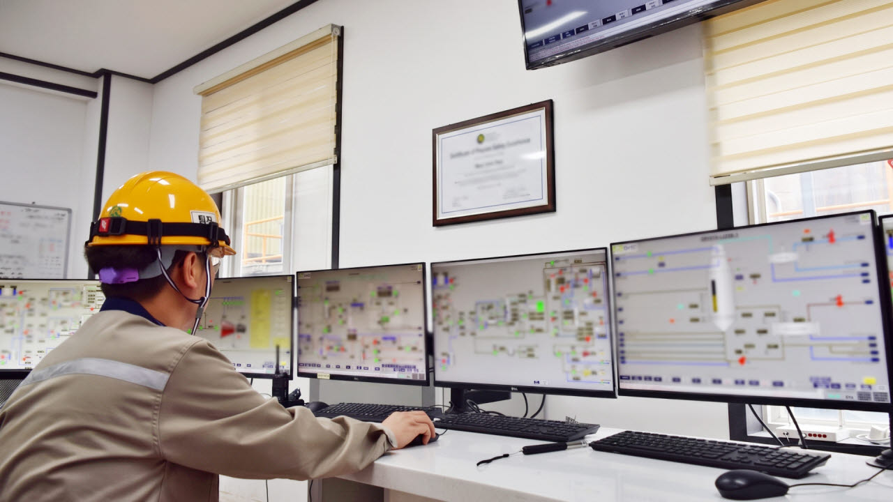 영풍 석포제련소 폐수 무방류 시스템 DCS(Distributed Control System)룸 내부.(사진=영풍)