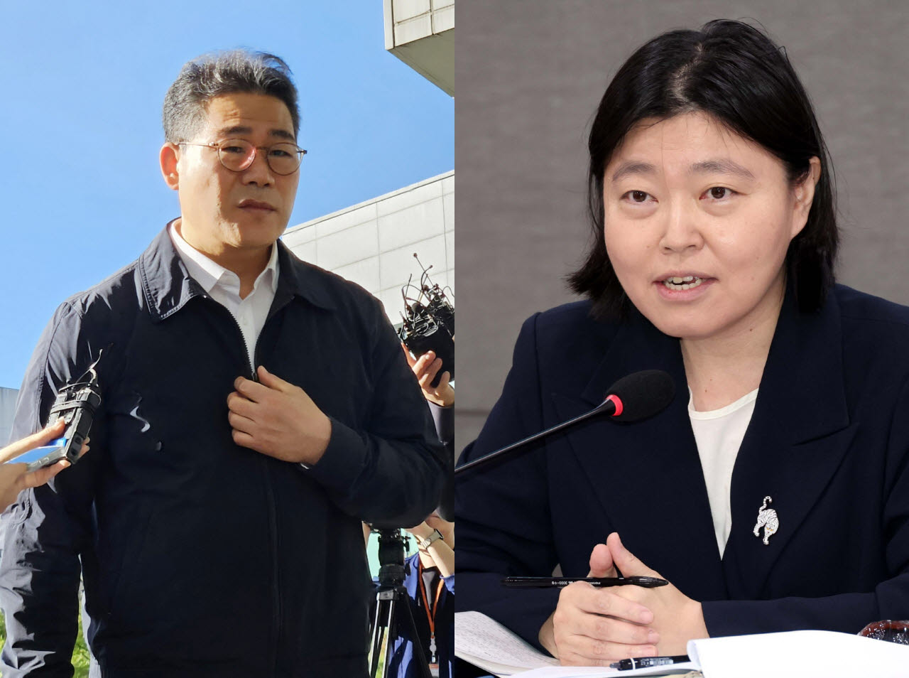 백해룡 강서경찰서 화곡지구대장과 임은정 서울동부지검장.(사진=연합뉴스, 뉴시스)