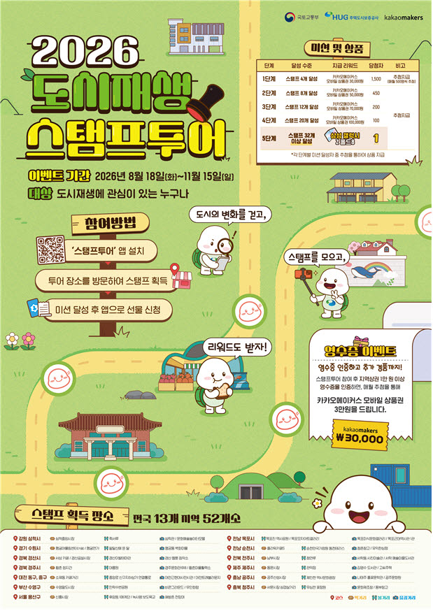 2026 도시재생 스탬프투어 포스터. (사진=국토교통부)