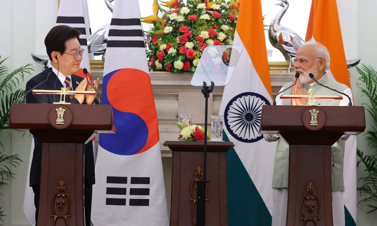 이재명 대통령이 지난 4월 인도를 국빈방문해 나렌드라 모디 인도 총리와 포괄적경제동반자협정(CEPA) 개선 협상을 가속화하기로 했다.(사진=연합뉴스)