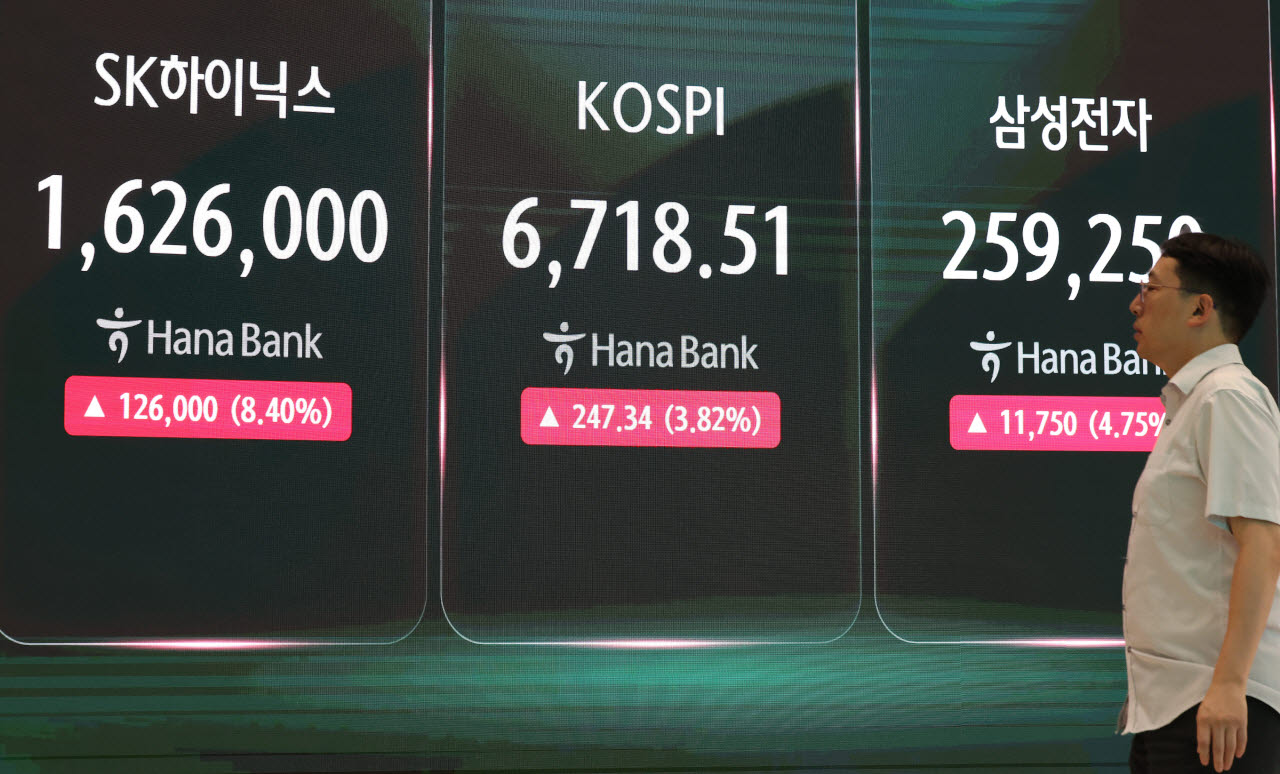 하나은행 딜링룸.(사진=연합뉴스)