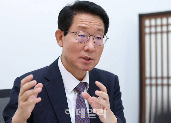 국민의힘 주식 및 디지털자산 밸류업 특별위원회 위원장을 맡고 있는 김상훈 의원. (사진=이데일리 노진환 기자)
