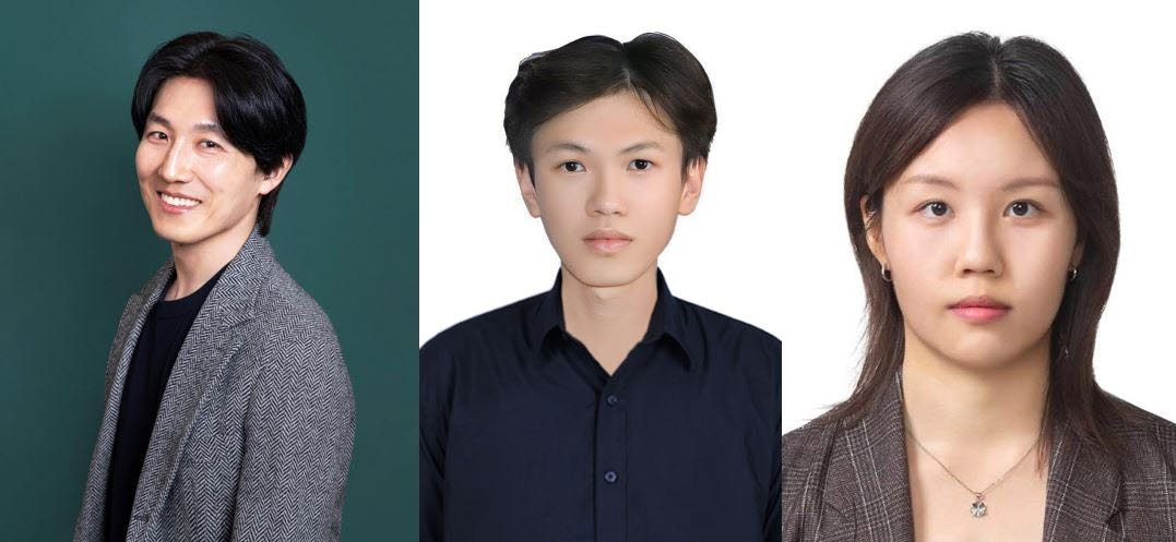 왼쪽부터 전기전자공학부 곽진태 교수, 꾸옥 응우옌 캉(Quoc Nguyen Khang) 석박통합과정, 송진솔 학석사연계과정(사진=고려대)