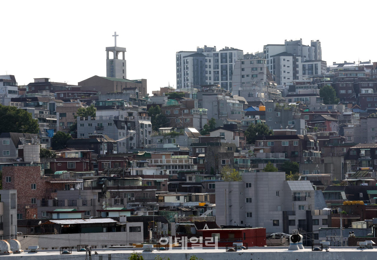 서울 용산구 서계동의 빌라 등 주거지역의 모습. (사진=이데일리 노진환 기자)