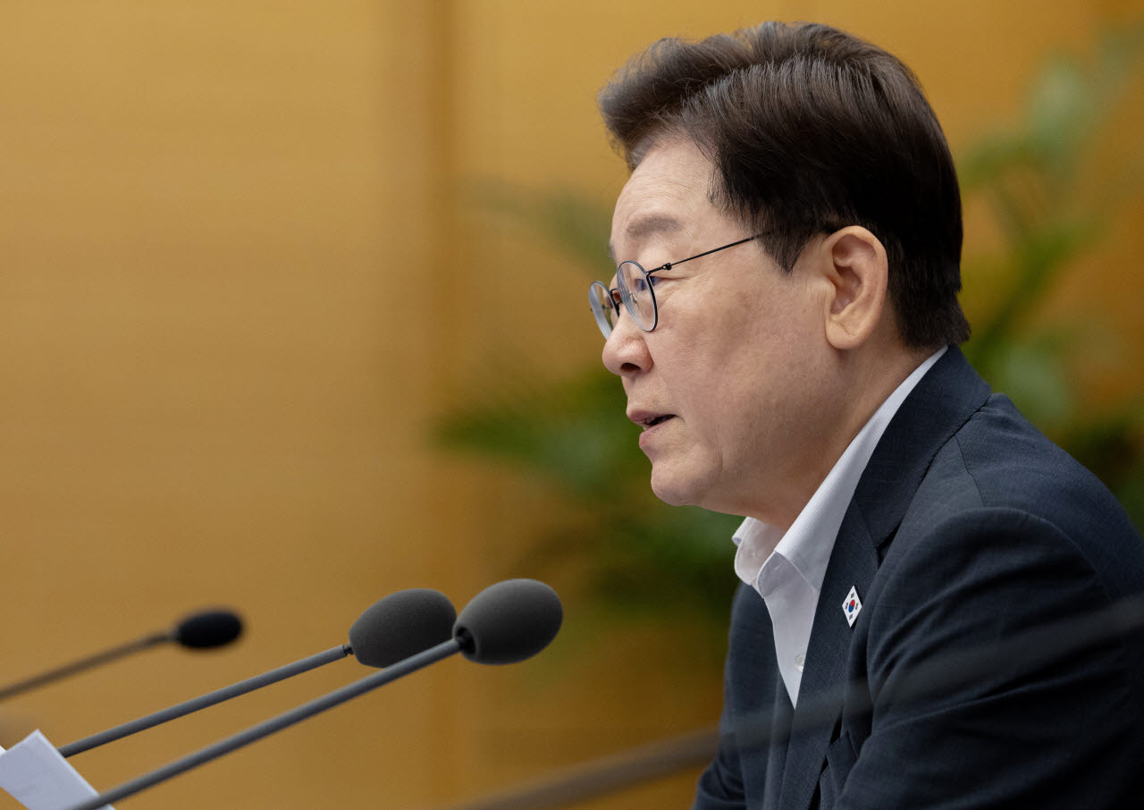 이재명 대통령이 지난 21일 청와대에서 열린 국민주권정부 제1차 반부패정책협의회에서 발언하고 있다. (사진=연합뉴스)