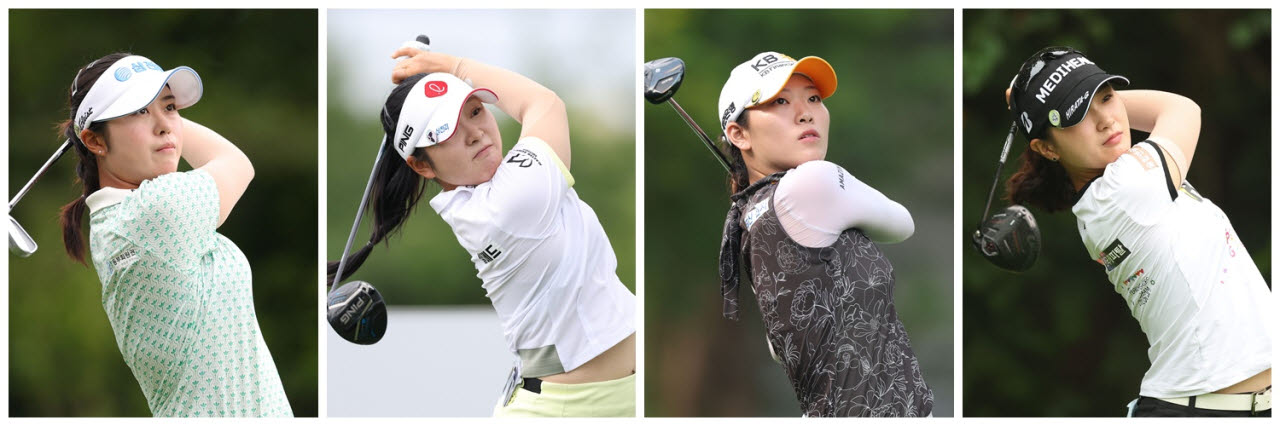 왼쪽부터 서교림, 유현조, 방신실, 박현경.(사진=KLPGA 제공)