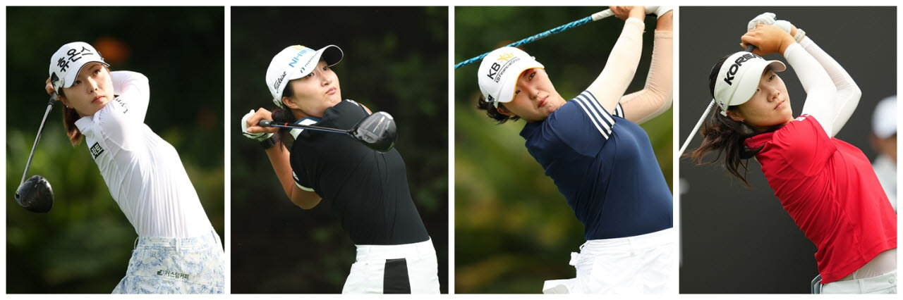 왼쪽부터 최예림, 김시현, 박예지, 양윤서.(사진=KLPGA 제공)