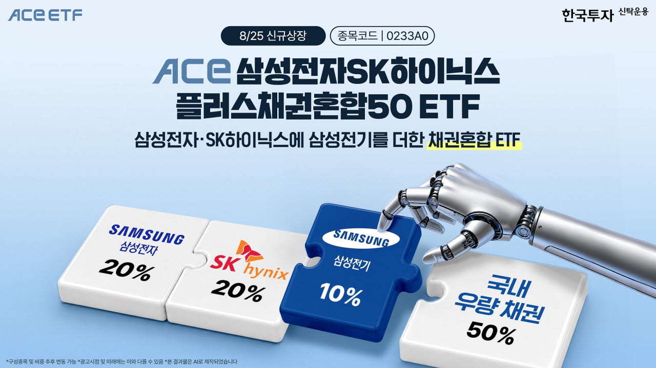 한투운용, 삼전닉스에 삼성전기 더한 채권혼합형 ETF 상장