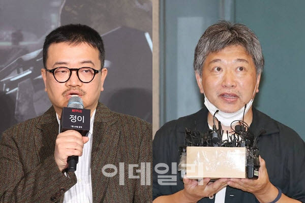 연상호 감독(왼쪽)과 고레에다 히로카즈 감독(사진=이데일리 DB)