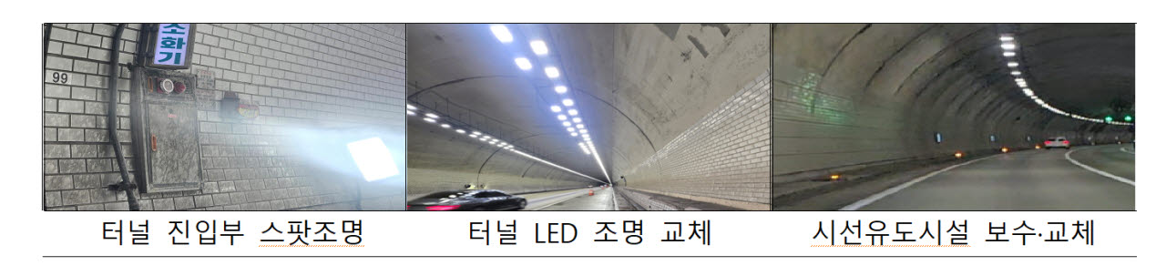 터널 사고 위험요인 개선. (자료=경찰청)
