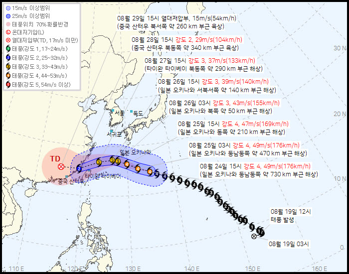 태풍 `사우델` (사진=기상청 제공)