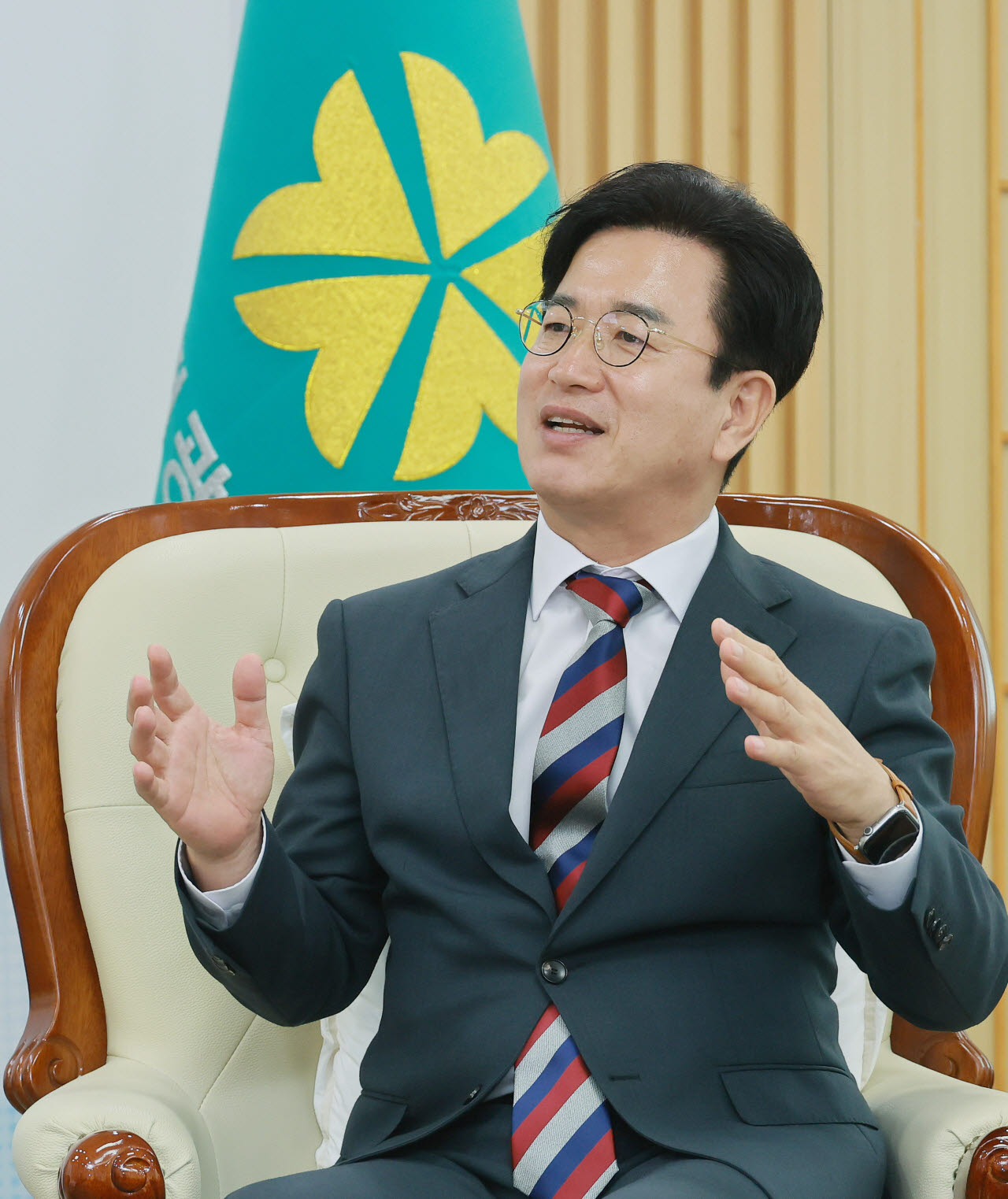 허태정 대전시장이 최근 대전시청사 10층 시장 응접실에서 이데일리와 인터뷰를 하고 있다. (사진=대전시 제공)