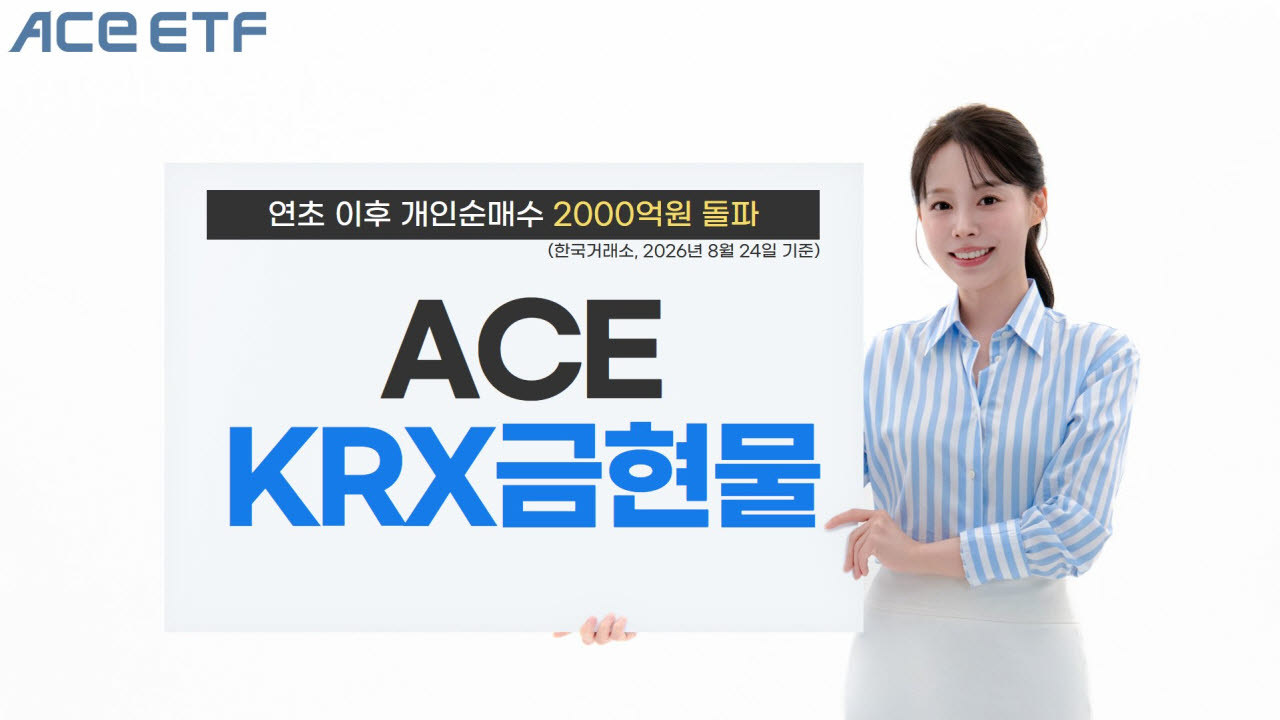 ACE KRX금현물 ETF, 올들어 개인 자금 2000억 몰렸다