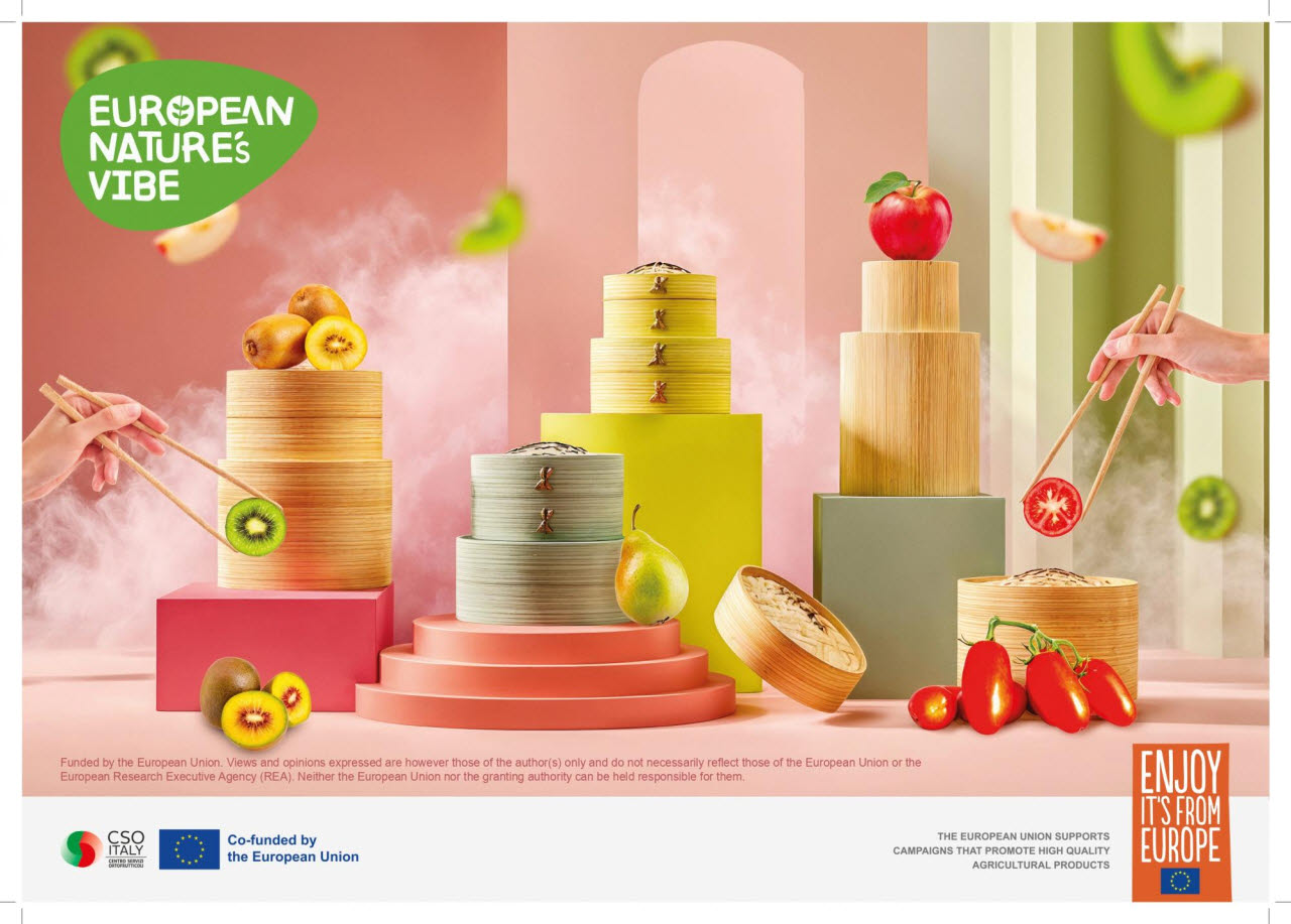 CSO Italy, 아시아 4개국서 유럽산 과일·채소 홍보 프로젝트 'European Nature's Vibe' 출범