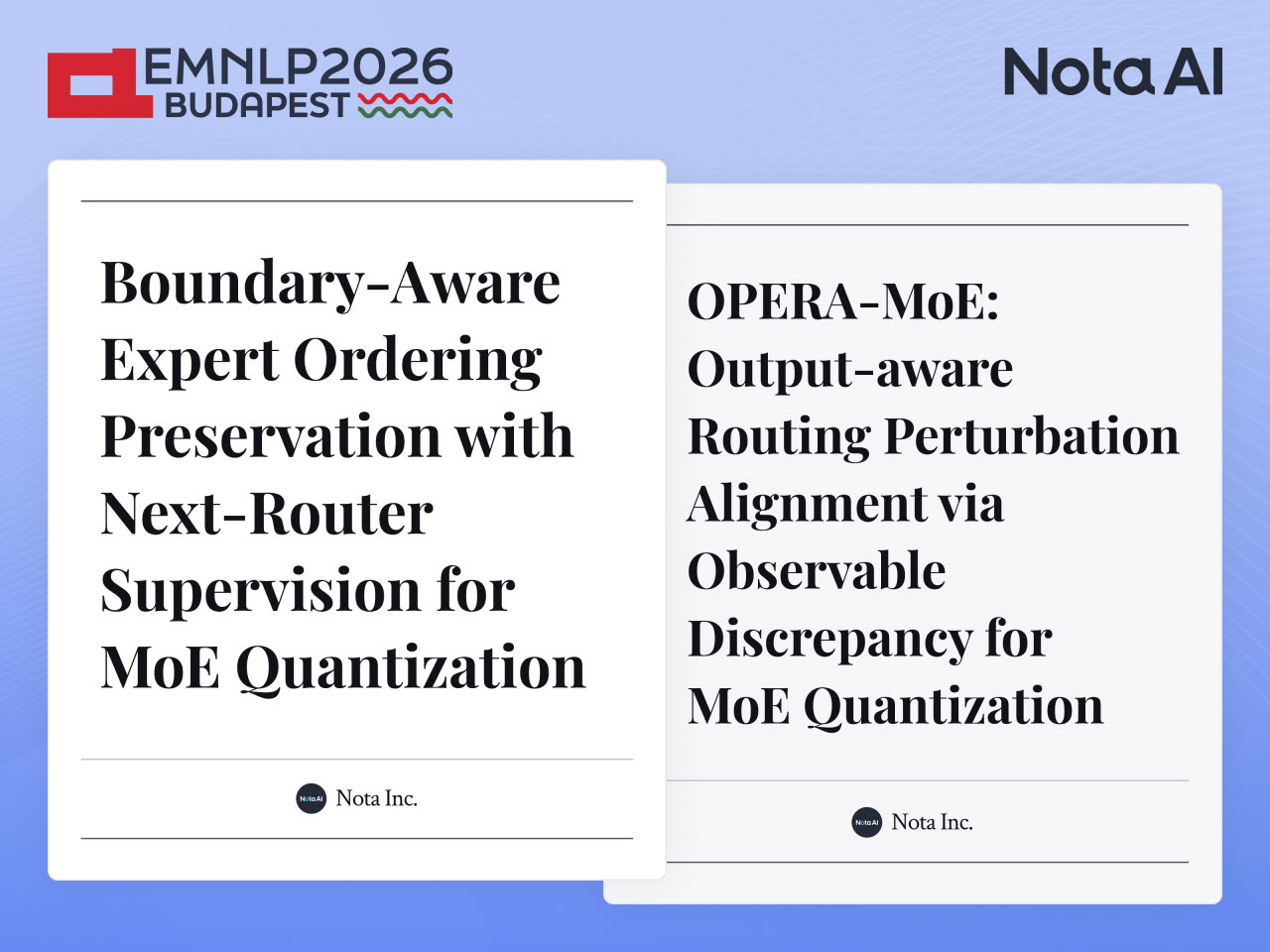 노타, 초대형 AI 모델 최적화 기술력 입증…‘EMNLP 2026’ 논문 2편 채택
