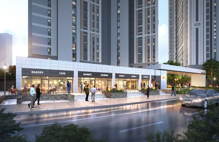 초등학교·대로변·815세대… 신곡동 ‘e편한세상’ 단지 내 상가 공급