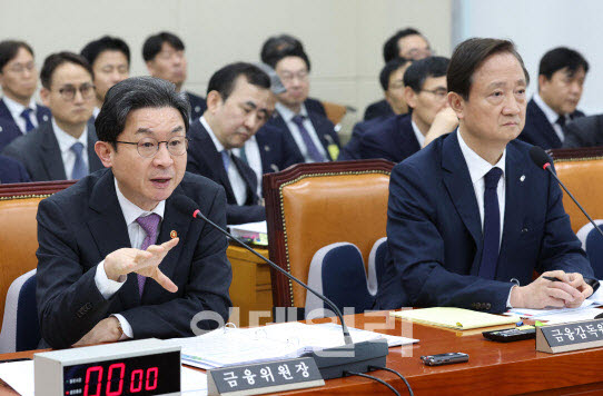 이억원 금융위원장과 이찬진 금융감독원장. (사진=이데일리 노진환 기자)