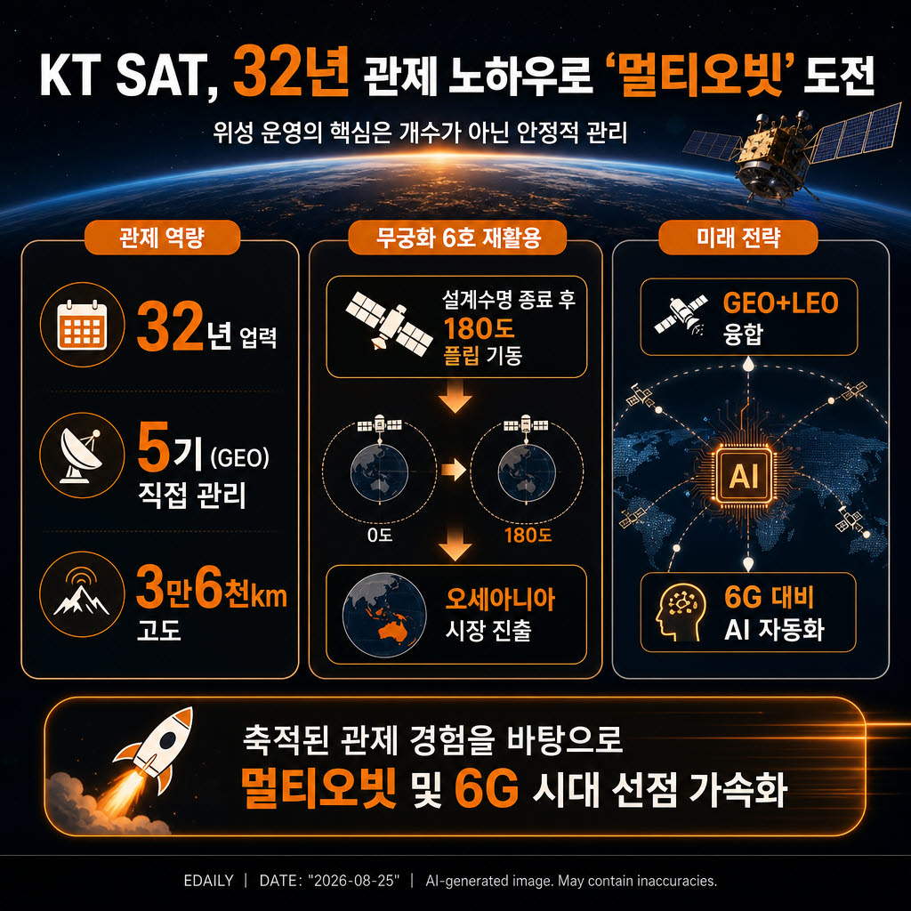 KT의 멀티오빗 전략(사진=챗GPT)