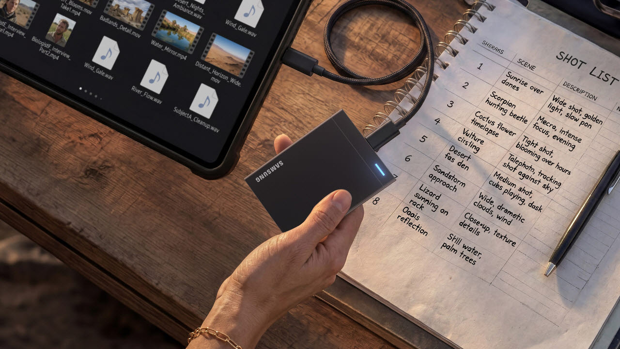 삼성전자 차세대 포터블 SSD P9 일상 이미지 (사진=삼성전자)