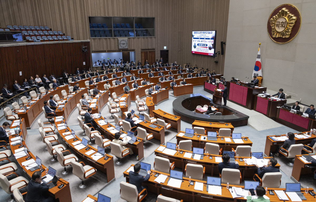 25일 국회에서 열린 예산결산특별위원회에서 2025 회계연도 결산 종합질의가 열리고 있다.(사진=연합뉴스)