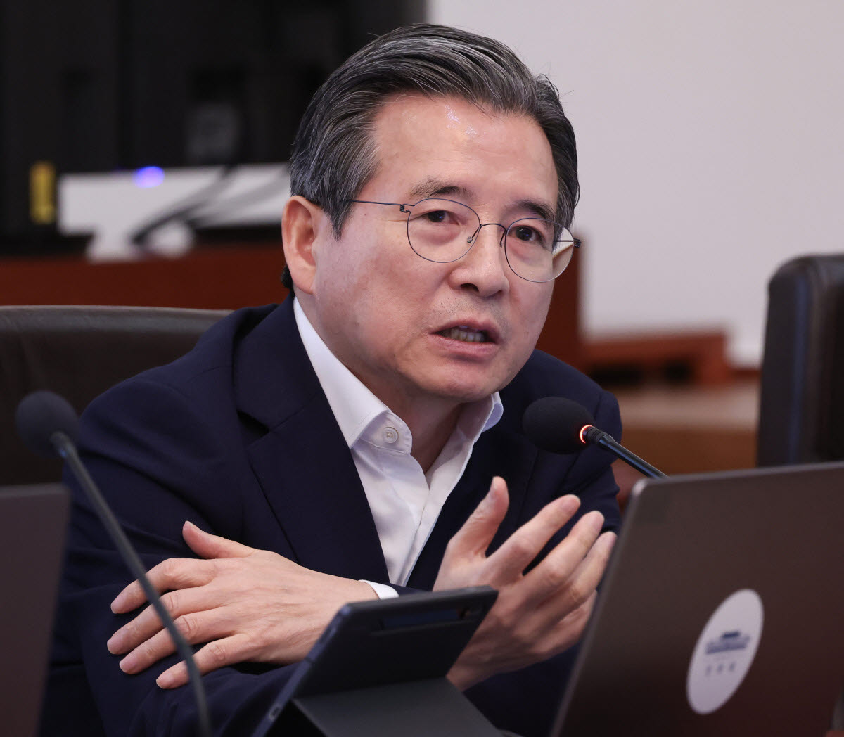 김용범 정책실장이 25일 청와대에서 열린 이재명 대통령 주재 국무회의에서 발언하고 있다.(사진=연합뉴스)
