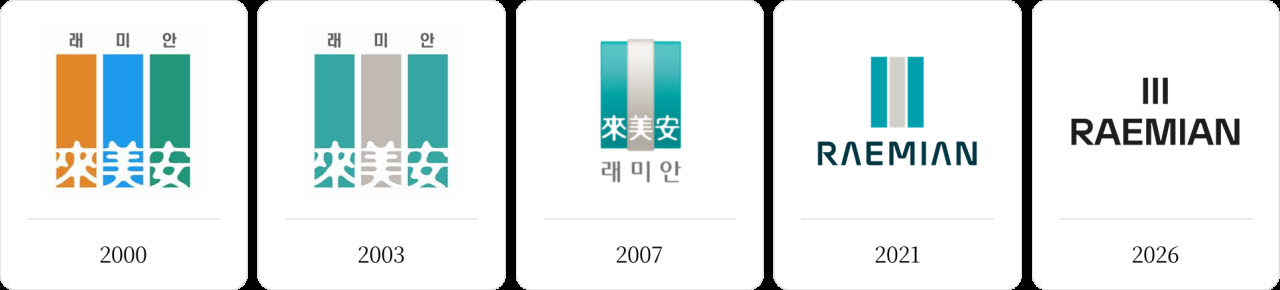 래미안 BI 변화 모습.(사진=삼성물산)
