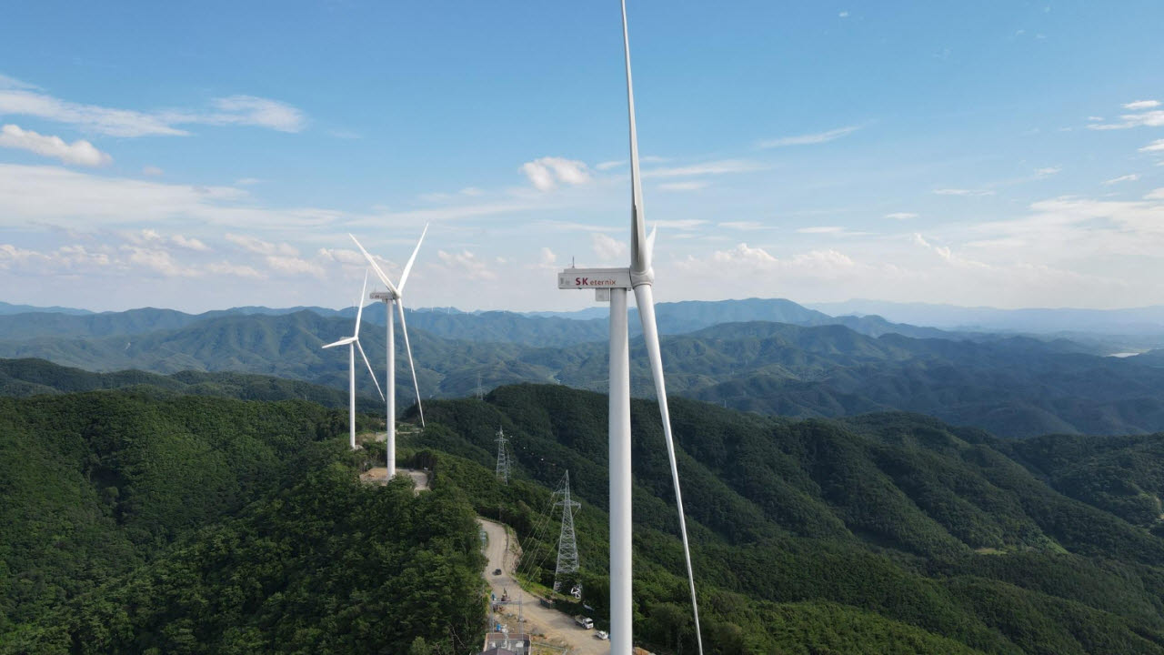 6.6MW 규모의 풍력발전기.(사진=SK이터닉스 제공)