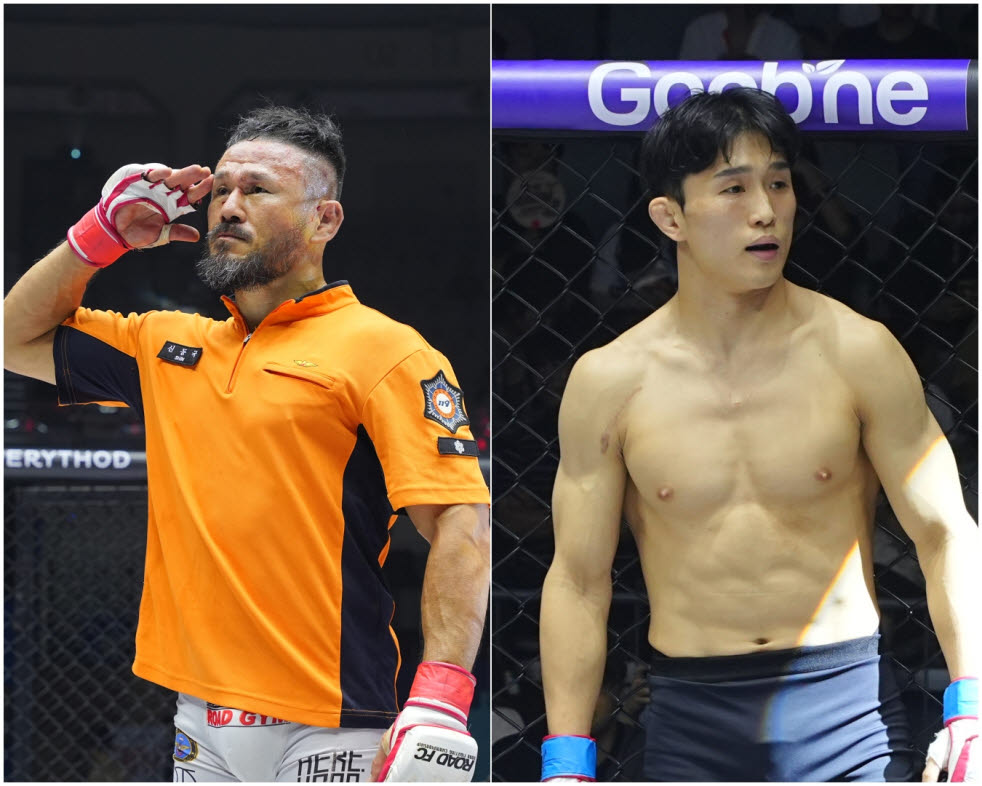 격투기 선수로서 은퇴를 선언한 로드FC 신동국(왼쪽)과 박민수. 사진=로드FC