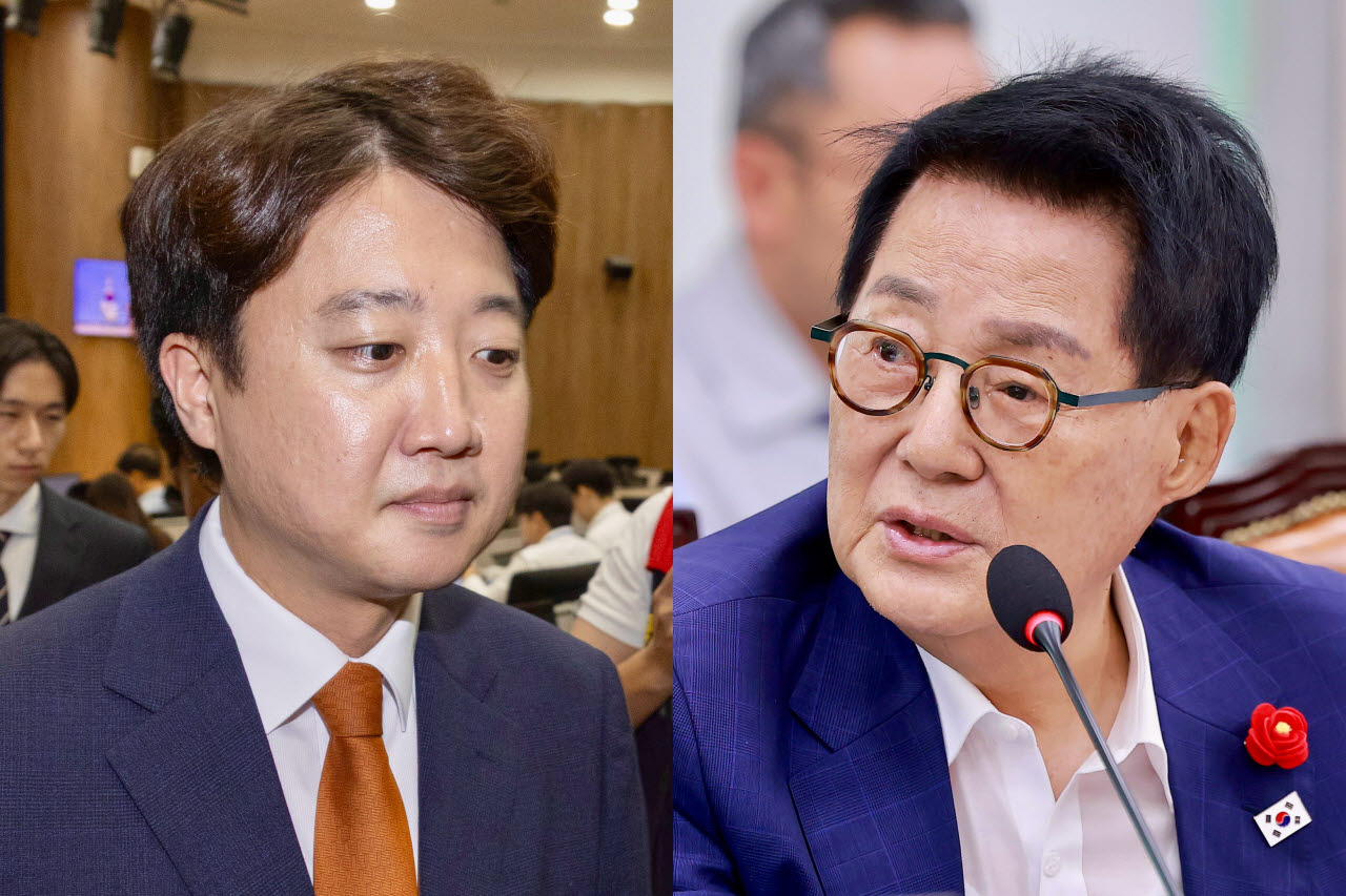 이준석 전 개혁신당 대표(왼쪽)와 박지원 더불어민주당 의원. (사진=연합뉴스)
