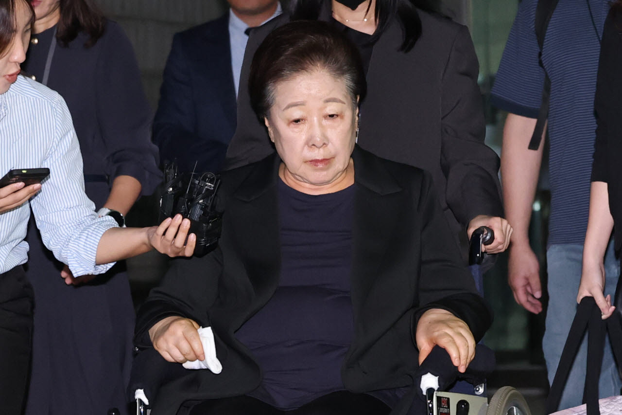 영장실질심사 마친 한학자 통일교 총재 (사진 =뉴시스)